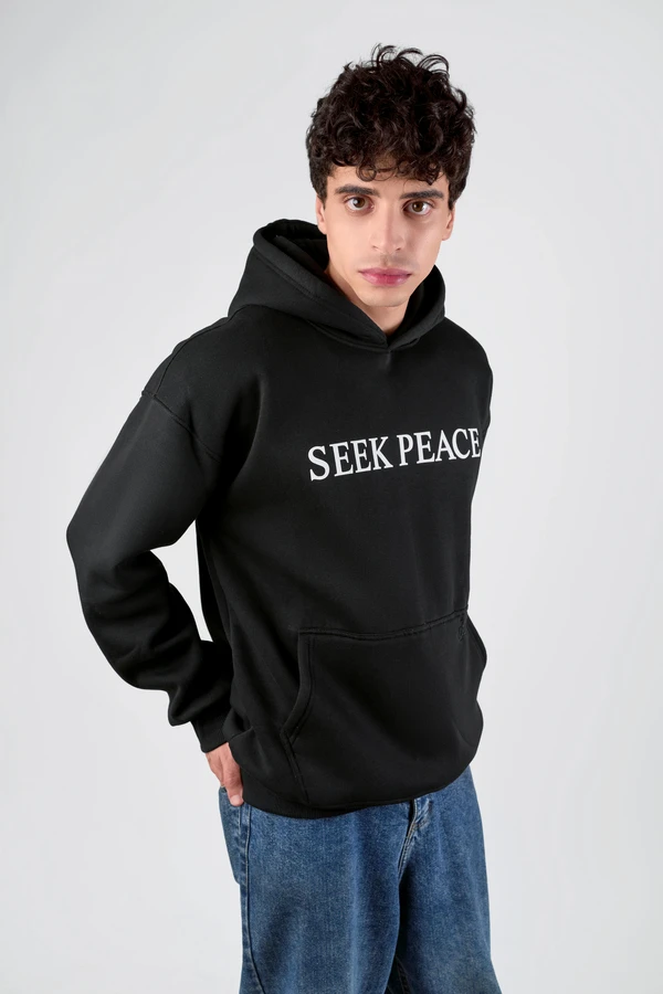 'SEEK PEACE'  هودى قطنى فاخر